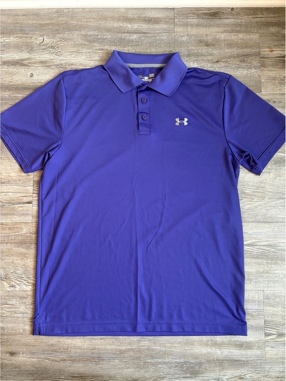 Under Armour Men's Purple HeatGear Polo Shirt Size Large